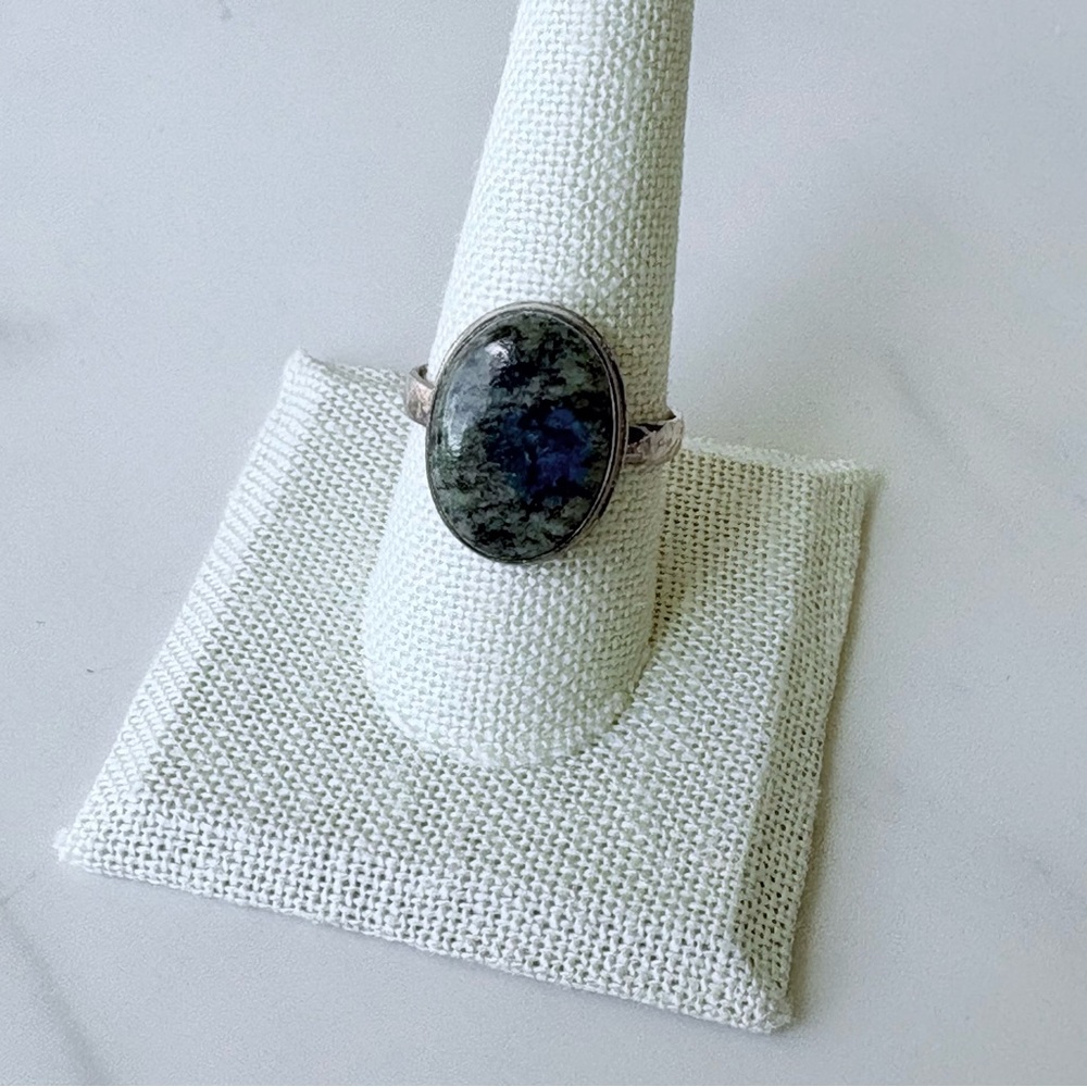 Rare K2 Jasper & Azurite Statement Ring – Size 10